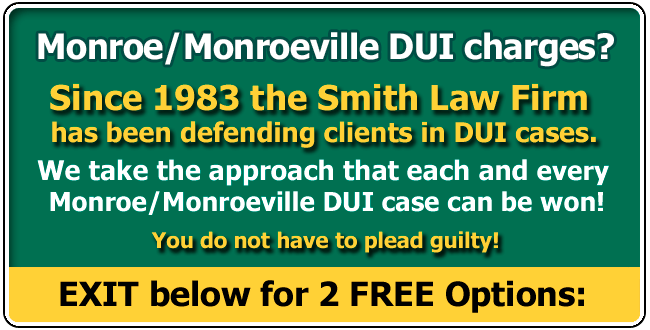 Defending clients from Monroe or Monroeville County and across the USA charged with an Alabama DUI since 1983